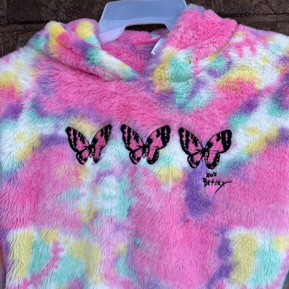 Betsey Johnson Cozy Faux Hoodie Sz L - Picture 2 of 5